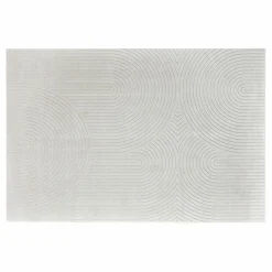 TAPIS RECTANGLE 140X200CM VISCOSE RELIEF GEODE NATUREL