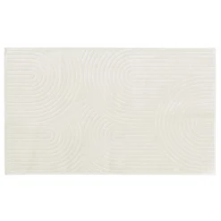 TAPIS RECTANGLE 68X110CM VISCOSE RELIEF GEODE NATUREL