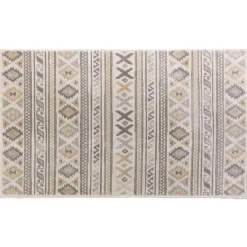 TAPIS RECTANGLE 68X110CM VISCOSE TISSEE SAKARI NATUREL
