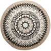TAPIS ROND D.120 CM COTON IMPRIME YABA
