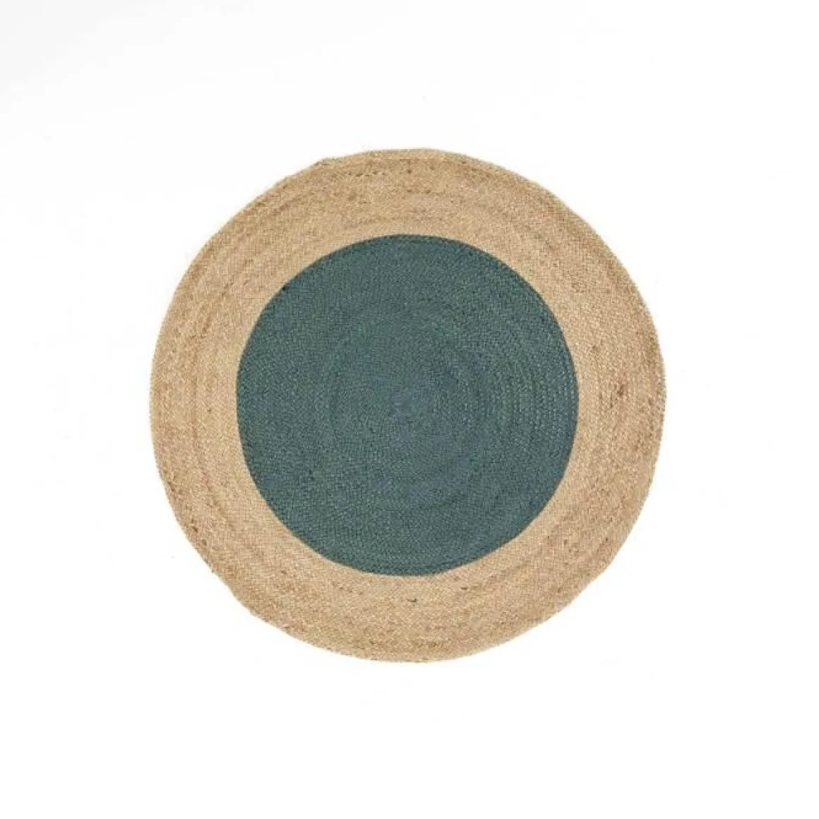 TAPIS ROND D.120CM JUTE BICOLORE NAPOLI BLEU