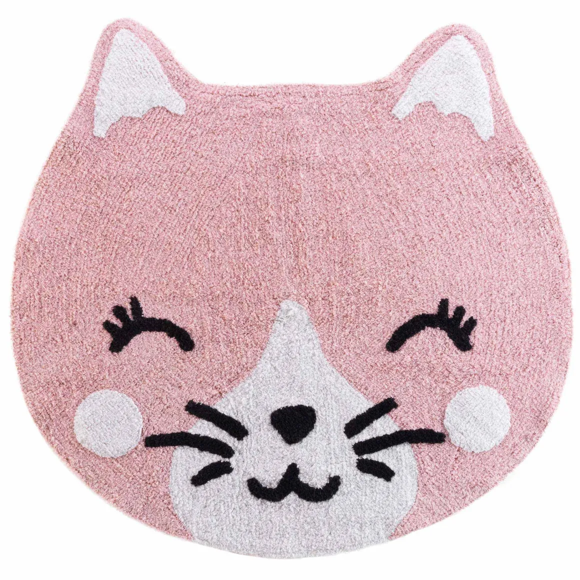 TAPIS ROND D.90CM POLYCOTON CHATON