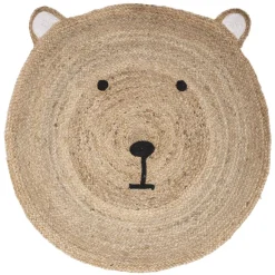 TAPIS ROND JUTE OURS D.100CM