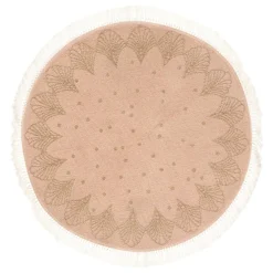 TAPIS ROSACE JUTE ET LUREX