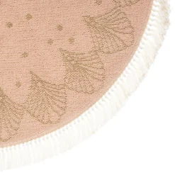 TAPIS ROSACE JUTE ET LUREX