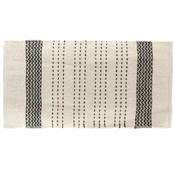 TAPIS SAINT LEU 45X90CM NATUREL NOIR
