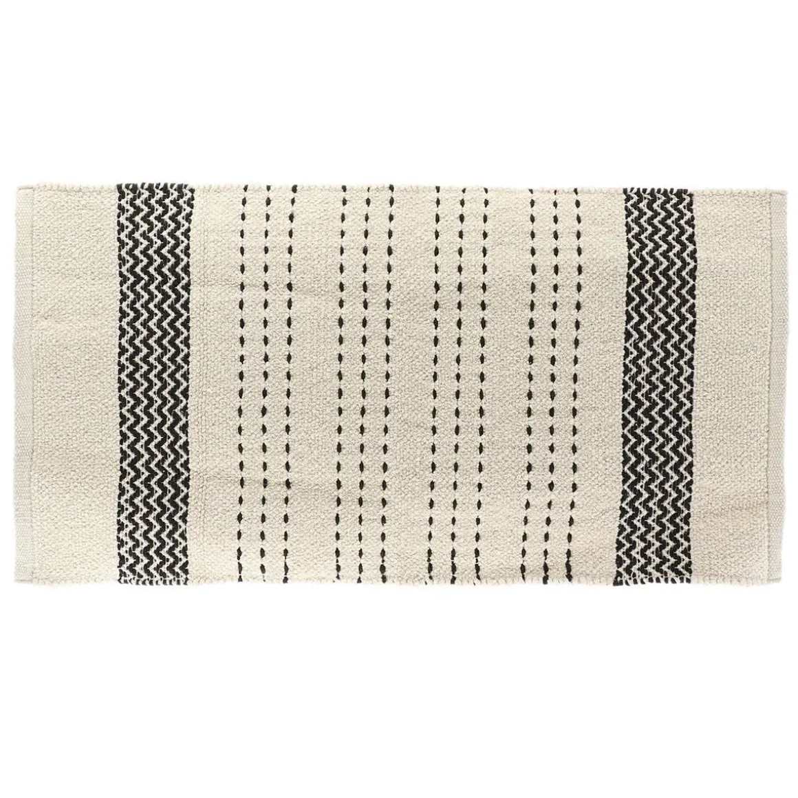 TAPIS SAINT LEU 45X90CM NATUREL NOIR