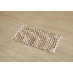 TAPIS VICENTE COTON JUTE 45X90CM NATUREL BEIGE