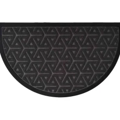 TAPIS WILSON 45X75CM DEMI LUNE POLYESTER CAOUTCHOUC GRIS F