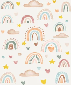 TAPIS 100X120CM ARC EN CIEL MULTICOLORE