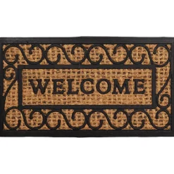 TAPIS 33X60CM COCO TRESSE CAOUTCHOUC WELCOME