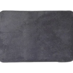 TAPIS 40X60CM POLYESTER GRIS FONCE