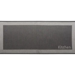 TAPIS 50X120CM POLYESTER KITCHEN NOIR