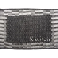 TAPIS 40X60CM POLYESTER KITCHEN NOIR
