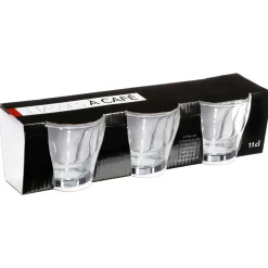 TASSE VERRE ANSE METALX3 11CL