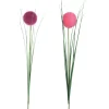 TIGE BOULE ET HERBE H.64CM ROSE