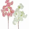 TIGE CERISIER 80 FLEURS H.96CM BLANC ET ROSE