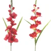 TIGE GLAIEUL 7 FLEURS ET 3 BOUTONS H.80CM ROUGE