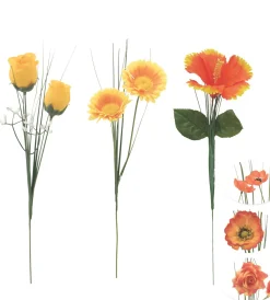 TIGE JAUNE ET ORANGE GERBERA