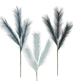 TIGE PLUMEAU 3 BRANCHES H.90CM BLEU