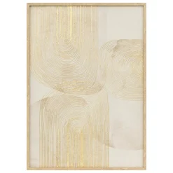 TOILE IMPRIMEE ENCADREE ELIN EFFET ALU D.50X70CM
