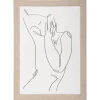 TOILE IMPRIME VISAGE CADRE 50X70CM