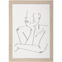 TOILE IMPRIME VISAGE CADRE 50X70CM