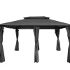 TONNELLE ESSENTIELLE ACIER 3X4X2.75M AVEC RIDEAUX