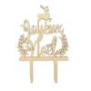 TOPPER BUCHE EN BOIS JOYEUX NOEL