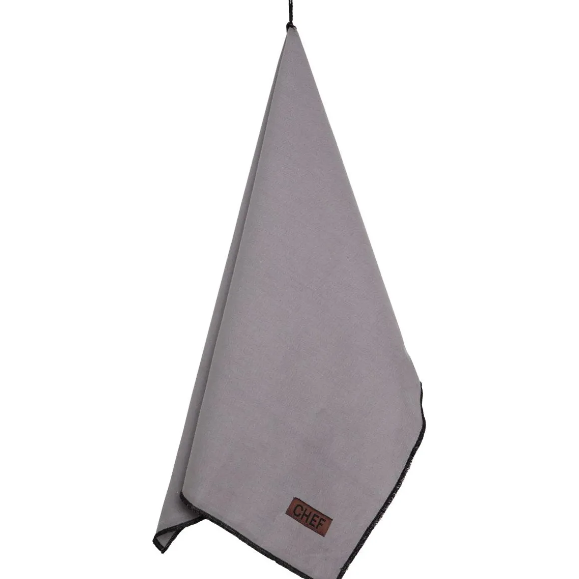 TORCHON CHEF BLACK LINE 50X70CM COTON GRIS