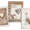 TORCHON HEART LOVE NATUREL 50X70CM