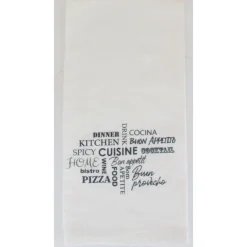 TORCHON IMP JEANNE 50X70CM COTON BLANC CUISINE