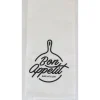 TORCHON IMP JEANNE 50X70CM COTON BLANC BON APPETIT
