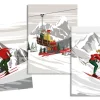 TORCHON SKIS MULTICOLORE 50X70