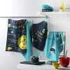 2 TORCHONS 50X70 CM COTON IMP UNI MINI CHEF RECETTE