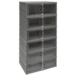 TOUR DE RANGEMENT PLIABLE 6 ETAGES PLASTIQUE
