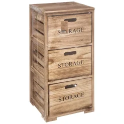 TOUR 3 TIROIRS BOIS CAGETTE