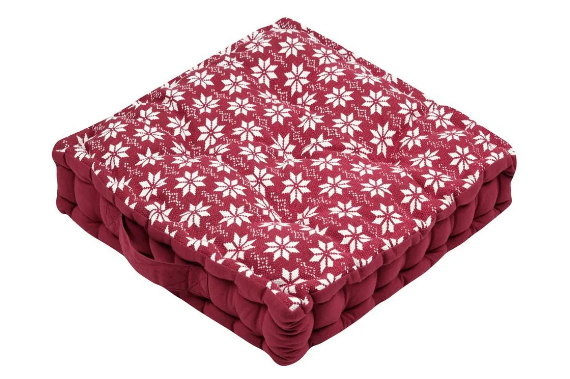 VALGENIS COUSSIN SOL 45X45X10CM ROUGE