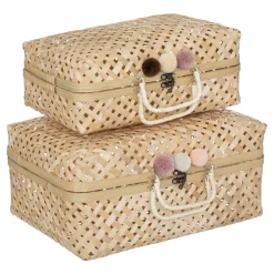 VALISE BAMBOU CAMPAGNE D.33X11X23CM
