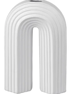 VASE ARC EN CIEL BLANC CERAMIQUE 12X6X18.5CM