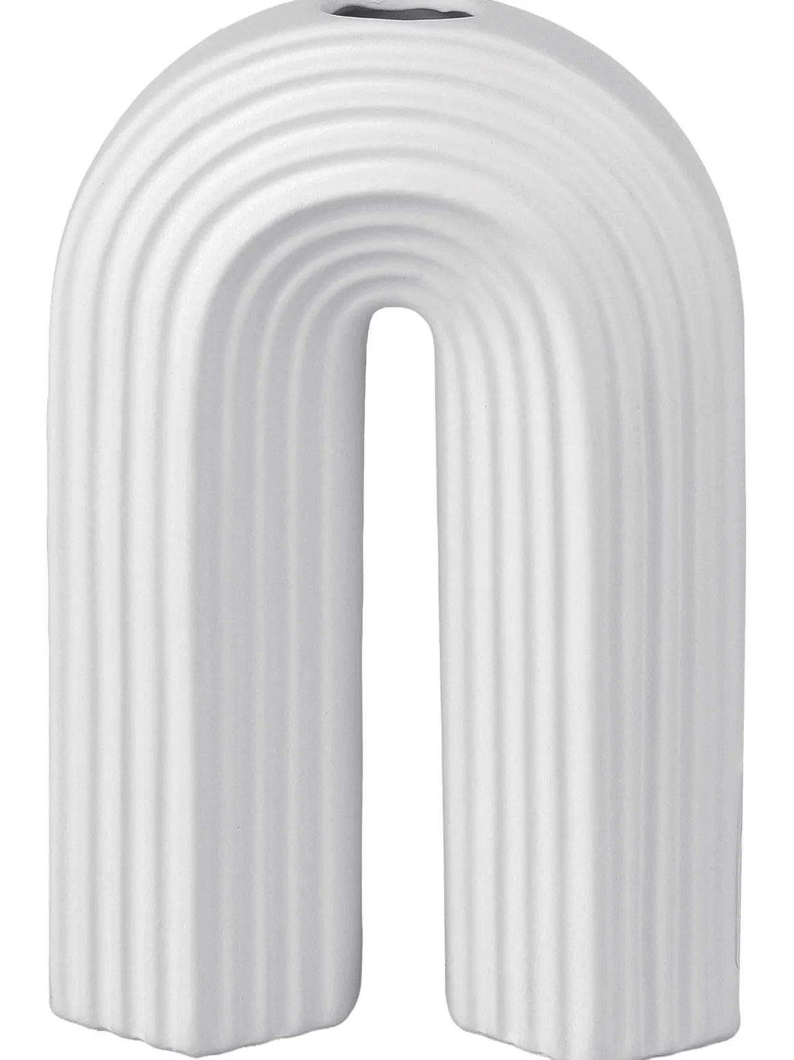 VASE ARC EN CIEL BLANC CERAMIQUE 12X6X18.5CM