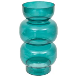 VASE BE VINTAGE VERRE BLEU H.25CM