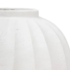 VASE BOULE CERAMIQUE AMIA BLANC H.44.5CM