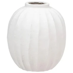 VASE BOULE CERAMIQUE AMIA BLANC H.44.5CM