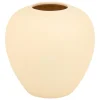 VASE BOULE RILY CERAMIQUE BEIGE H.22CM