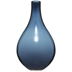 VASE BOUTEILLE SOLID BLEU H.35CM