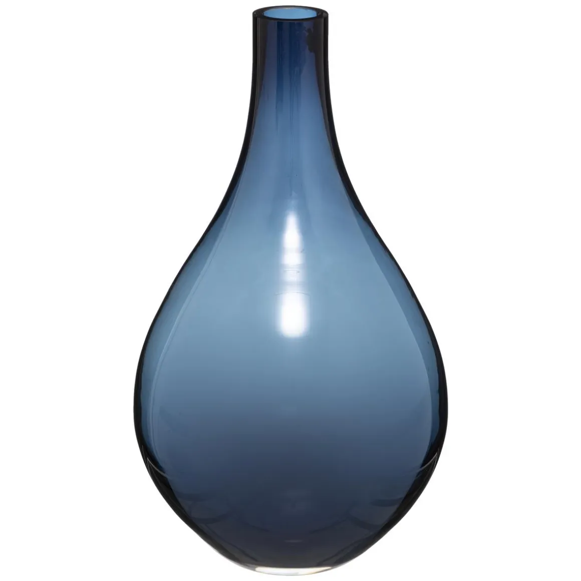 VASE BOUTEILLE SOLID BLEU H.35CM