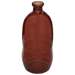 VASE BOUTEILLE ULY VERRE RECYCLE AMBRE H.73CM