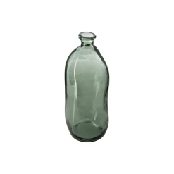 VASE BOUTEILLE VERRE RECYCLE KAKI H.35CM