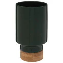 VASE CERAMIQUE BAMBOU COLLECTIONNEUR VERT H.18CM